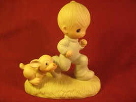 Precious Moments Porcelain Figurine 1979 GOD'S SPEED E-3112 [Y94] - $9.57