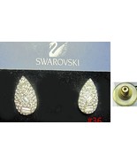 Earrings #  36 Pierced PEAR SHAPE  SWAROVSKI CRYSTAL - £6.29 GBP