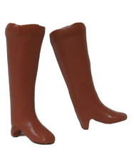 Vintage Barbie Size  Doll  Hard Plastic Brown Mid Calf  BOOTS Hong Kong ... - £7.47 GBP