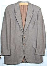 Oxxford Clothes Crown Cashmere Brown Gray Tweed Blazer Coat Jacket 42 T Men&#39;s - £36.49 GBP