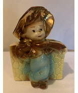 Vintage Hull Little Boy Farmer Planter. Gold Trim. No Paint Loss. 6”. Mint. - €20,30 EUR
