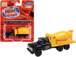 1960 Ford Cement Mixer Truck "Tidewater Concrete" Black and Yellow 1/87 (HO) Sca - £22.39 GBP