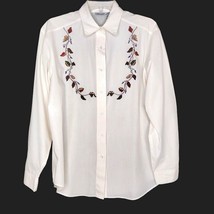 Cabin Creek Womens Shirt Size L Embroidered Long Sleeve Button Up Collared - £12.65 GBP