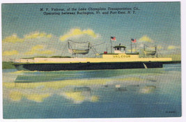 Postcard MV Valcour Burlington Vermont Port Kent New York Lake Champlain - $4.94