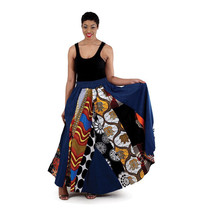 Lovely Mixed Print Denim Skirt - Assorted - £119.90 GBP