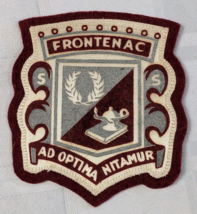 FRONTENAC SECONDARY SCHOOL ONTARIO CANADA EDUCATION SEW ON PATCH VINTAGE... - €13,05 EUR