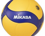 MIKASA Volleyball V300W No. 5 Internationally Certified Ball Yellow/Blue - £59.62 GBP