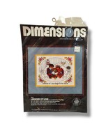 Vintage 1983 Dimensions Counted Cross Stitch Kit &quot;Lessons of Love&quot; #3549... - £12.53 GBP