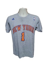 Adidas NBA New York Knicks Amar&#39;e Stoudemire 1 Adult Small Gray TShirt - £11.84 GBP