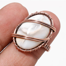 Dendritic Opal Gemstone Handmade Fashion Copper Wire Wrap Ring Jewelry 6&quot; SA 429 - £3.98 GBP
