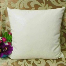 White Genuine Soft Lambskin Leather Pillow Cover Cushion Decent Decor Cover Set - £35.16 GBP