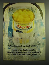 1971 Dole Pineapple Chunks Advertisement - A Natural, all by itself chilled - £14.27 GBP