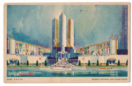 US 1933 A century of Progress VF Post Card &quot; Federal Building and States... - £1.76 GBP