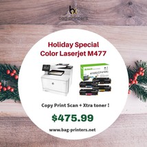 Hp Color Laserjet Mfp M477FNW CF377A Wifi CF410X Holiday Special! - £374.29 GBP