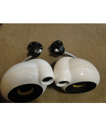 A Pair Of Scandyna Micropod Speakers With Original Wall Mounts White Den... - £129.85 GBP