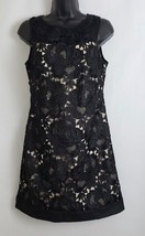 White House Black Market Petites Dress Women&#39;s Black Lace Overlay Lining... - £23.29 GBP