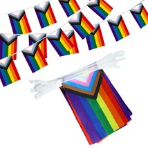 Anley Progress Pride Flag LGBT Pride String Flag - 33 Feet 32 Flags - £6.19 GBP