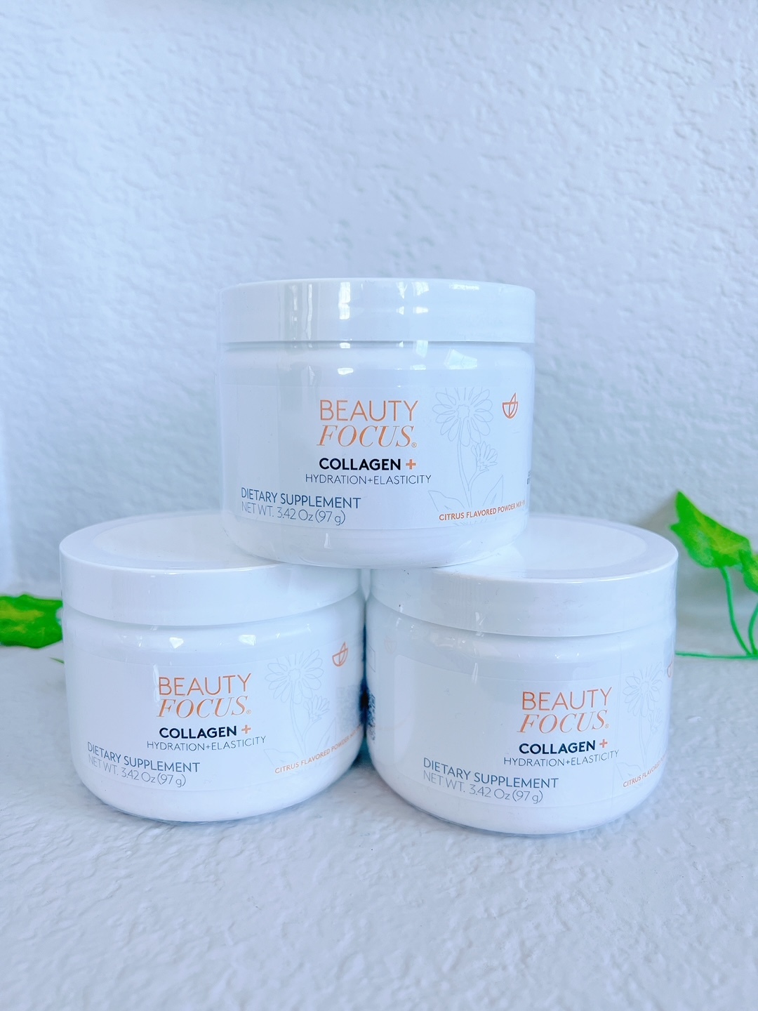 Nu Skin Beauty Focus Collagen Powder  Citrus Flavor - USA - 3 Month Supply!