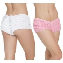 Angelique Coquette Womens Plus Size Ruffle Boyshort Rumba Panty Pack of 2 (OS, B - £25.88 GBP