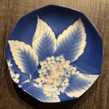 Lego Porcelain Bowl &amp; Dish Blue White Hydrangeas Floral Made In Japan Se... - £27.75 GBP