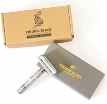 VIKINGS BLADE The Chieftain Double Edge Safety Razor Neutrally Aggressive Chrome - £21.99 GBP