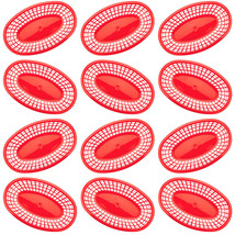 12 Large Red Plastic Food Baskets - £33.32 GBP