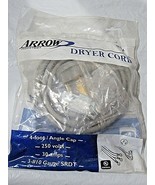 Dryer 3 Prong Cord 30 amp 4-Foot/Angle Cap 250V 60-04A by Arrow Industries - £20.41 GBP