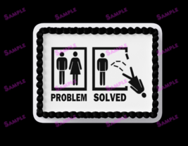 Problem Solved Break up Divorce Themed Cake Topper 1/4 sheet/ WOMAN OUT - £8.64 GBP
