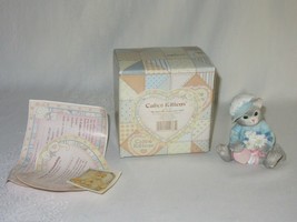 Calico Kittens Enesco My Love Blossoms For You 102547 Boy Flowers 1994 Numbered - £23.35 GBP