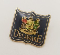Delaware State Seal Collectible Souvenir Travel Lapel Hat Pin Pinchback - £13.33 GBP