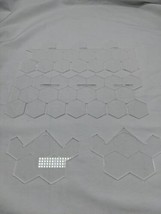 Lot Of (4) Clear Litko Premium Printed 3/4&quot; Hexagon Tiles Tokens - £35.02 GBP
