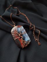 Mystical &quot;Tree of Life&quot; pendant. Pendant with a rare collectible moss agate - £76.18 GBP