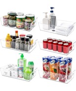 Tiawudi 6 Pack Clear Storage Bins, Pantry Organizers And Storage Contain... - $39.94
