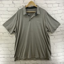 Columbia Polo Shirt Mens Sz XL Gray Heathered Casual Athletic - $17.82