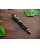 Purple Abalone Clockwork Pen with a Antique Copper Pen Kit and Hand-Place Clock  - €192,87 EUR