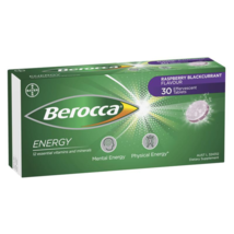Berocca Energy Vitamin B & C Raspberry Blackcurrant Flavour Tablets 30 Packs - $88.51