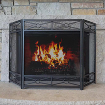 Sheffield 3-Panel Fireplace Screen in Vintage Iron - $117.67