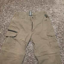 BC Clothing Convertible Hiking Pants Shorts Men Medium 32 Green Cargo Nylon - £18.00 GBP