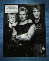 The Police Hand Signed Autograph 11x14 Photo COA Sting, Stewart Copeland &amp; Andy  - £312.90 GBP