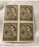 Queen Elizabeth II Her Majesty&#39;s Postage Stamp 4d Vintage - £12.59 GBP
