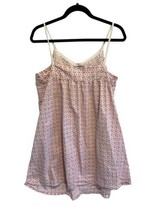 ALEXANDER DEL ROSSA Womens Nightgown Pink Floral Knee Length Crochet Str... - $22.07