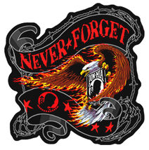 POW MIA NEVER FORGET EMBRODIERED PATCH P3000  biker new bikers novelty p... - $8.12