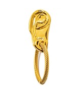 GUCCI ALESSANDRO MICHELE Runway Surreal Gold Hoop Solo Ear Clip On Cuff ... - $1,138.50