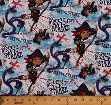 Cotton Jake Pirate Snake Danger From the Deep Cartoons Fabric by the yd. D473.12 - £14.15 GBP