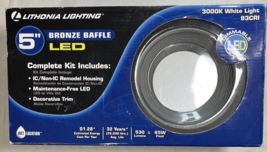 Lithonia Lighting 5 in Bronze Baffle Recessed Baffle Integrated LED Lighting Kit - $18.50