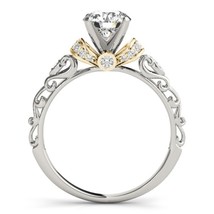 Baroque style diamond engagement ring/ 1 carat diamond wedding ring 14k gold - £7,632.42 GBP