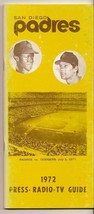 1972 San Diego Padres Media Guide MLB Baseball - £26.84 GBP