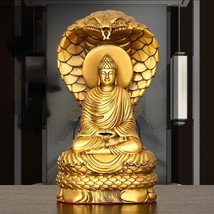 Pure Copper Shakyamuni Home Buddha Hall Crafts Copper Buddha Statue - £111.73 GBP