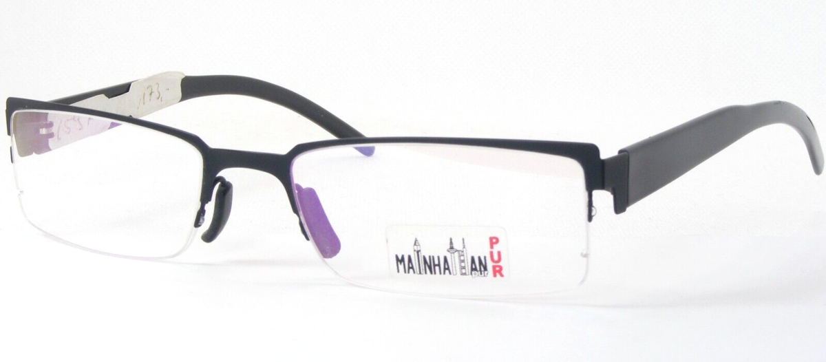 Mainhattan by AVM 8223 15 Matt Black RARE EYEGLASSES GLASSES TITANIUM 50... - $135.61