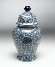 Zeckos AA Importing 59733 Antiqued Pale Green And Blue Ginger Jar With Lid - £84.71 GBP